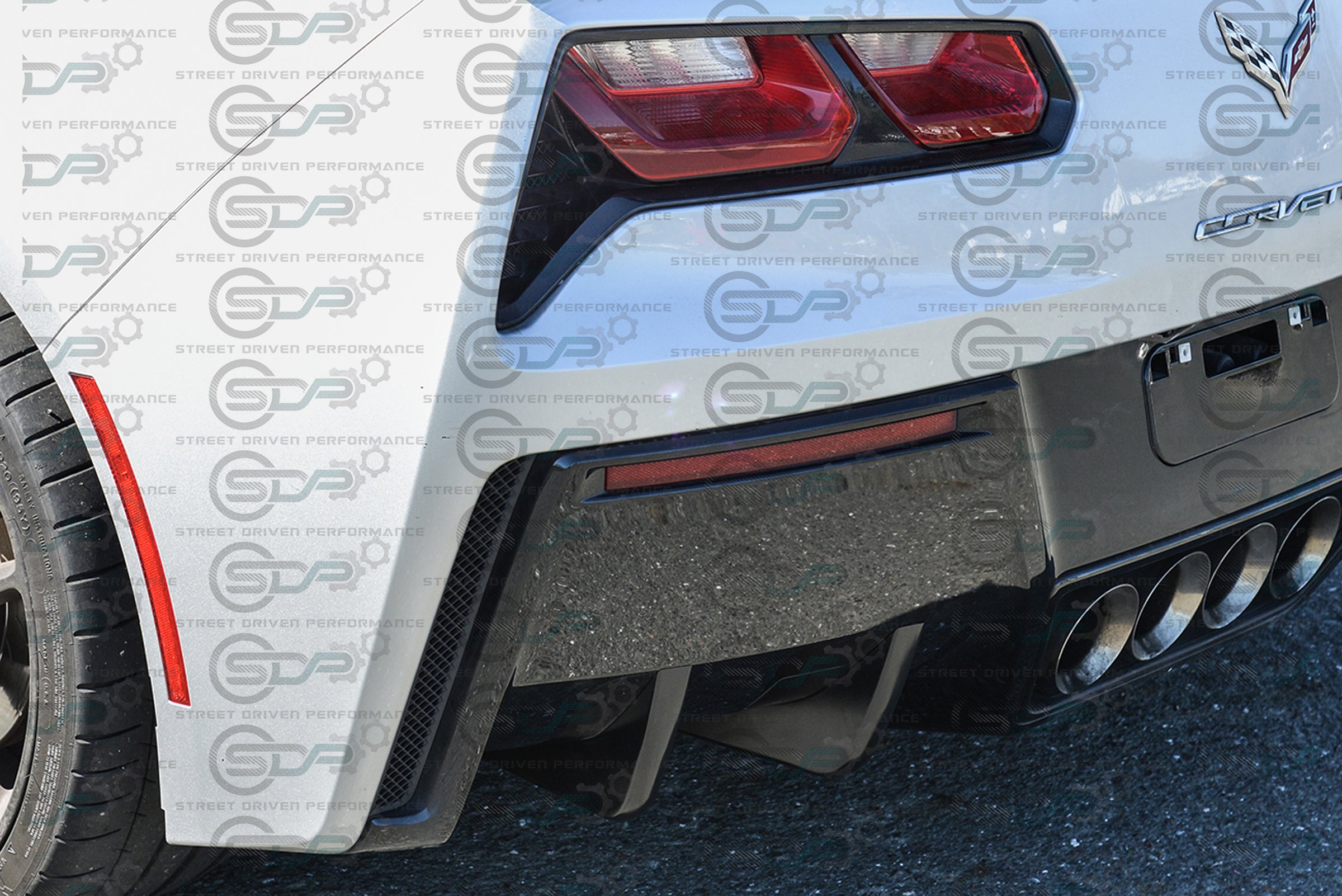 2014-2019 C7 Corvette - Rear Bumper Diffuser Fins